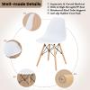 Tangkula Dining Table Set for 4, Round Kitchen Table and Chairs Set of 4 with Ergonomic Seat & Solid Wood Legs, 5-Pieces Modern Dining Set for Kitchen and Living Room view 4