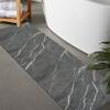LITA-Bath Rug Custom Size-Rubber Non Slip Quick Dry Super Absorbent Thin Rugs Fit Under Door-Washable Bathroom Floor Mats for in Front of Bathtub,Shower Room,Sink, Gray Marble, 1' x 50' view 1