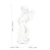 Miskall Angel Statue Guardian Angel Statue Resin White Wings Angel Statue Memorial Cherub Sculpture for Shelf Table Living Room Bedroom Decor Figurine Religious Memorial Gift 10.8in view 2