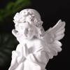 Miskall Angel Statue Guardian Angel Statue Resin White Wings Angel Statue Memorial Cherub Sculpture for Shelf Table Living Room Bedroom Decor Figurine Religious Memorial Gift 10.8in view 3