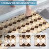 LITA-Bath Rug Custom Size-Rubber Non Slip Quick Dry Super Absorbent Thin Rugs Fit Under Door-Washable Bathroom Floor Mats for in Front of Bathtub,Shower Room,Sink, Brown Square, 3' x 8' view 3