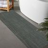 LITA-Bath Rug Custom Size-Rubber Non Slip Quick Dry Super Absorbent Thin Rugs Fit Under Door-Washable Bathroom Floor Mats for in Front of Bathtub,Shower Room,Sink, Gray Strip, 2' x 14' view 1