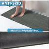 LITA-Bath Rug Custom Size-Rubber Non Slip Quick Dry Super Absorbent Thin Rugs Fit Under Door-Washable Bathroom Floor Mats for in Front of Bathtub,Shower Room,Sink, Gray Strip, 1' x 34' view 2