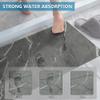 LITA-Bath Rug Custom Size-Rubber Non Slip Quick Dry Super Absorbent Thin Rugs Fit Under Door-Washable Bathroom Floor Mats for in Front of Bathtub,Shower Room,Sink, Gray Marble, 3' x 33' view 3