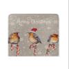 AMZRicher Xmas Winter Birds Chair Back Covers for Dining Chairs 4 Pack, Washable Removable Chair Slipcover Back Chair Protector for Wedding Party Baby Shower Rustic Christmas Snowflake Grey view 2