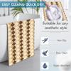 LITA-Bath Rug Custom Size-Rubber Non Slip Quick Dry Super Absorbent Thin Rugs Fit Under Door-Washable Bathroom Floor Mats for in Front of Bathtub,Shower Room,Sink, Brown Square, 2' x 35' view 4