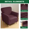 GOSTADY Banquet Armchair Slipcovers Waterproof Chair Covers Armchair 1-Piece Stretch Chair Covers for Living Room Nonslip Outdoor Armchair Slipcover Kids Pets Friendly Furniture Protector,Coffee view 4