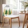 AMZRicher Christmas Chair Back Covers for Dining Chairs 4 Pack, Washable Removable Chair Slipcover Back Chair Protector for Wedding Party Baby Shower Minimalist Geometric Tree Green Gold view 2