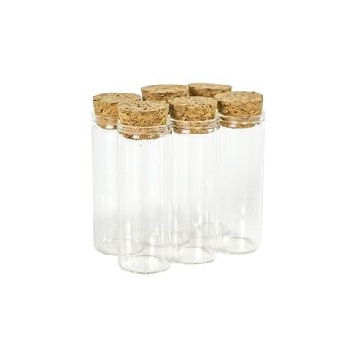 achard 12ml Test Tube Glass Bottle with Cork Empty Bottle with Cork Stopper Transparency for Party A Birthday Present Wedding Decoration 6pcs