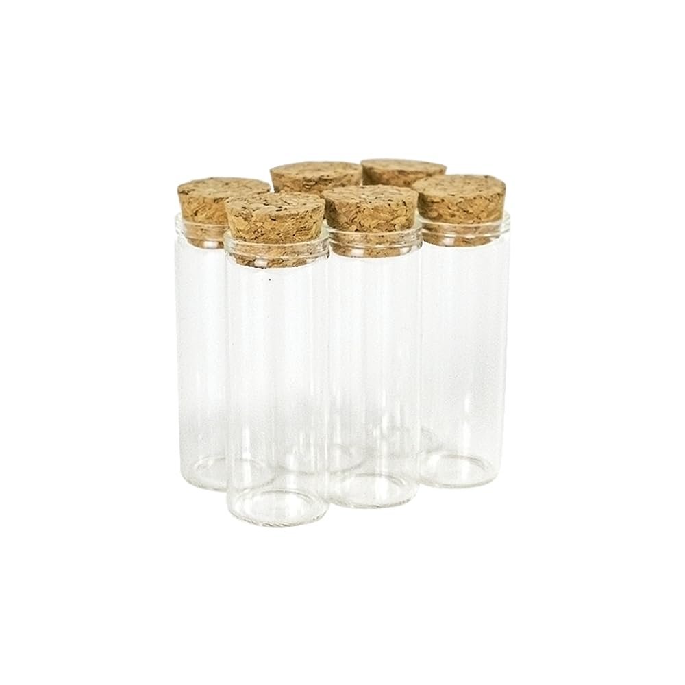 achard 12ml Test Tube Glass Bottle with Cork Empty Bottle with Cork Stopper Transparency for Party A Birthday Present Wedding Decoration 6pcs