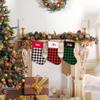 MALIHONG Personalized 4 Pack White Christmas Stocking Monogram Letter P Custom Name Velvet Xmas Christmas Stocking Holiday Firework Decor Gift for Family Friends 14.4" view 4