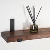 CONSDAN Floating Shelf for Wall Mounted Book Shelf Hanging Shelves Floating Bookshelf for Bedroom, Bathroom, Living Room, Kitchen USA Grown Solid Hardwood, Dark Maple 16x7.5x1.5 in view 1