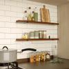 CONSDAN Floating Shelf for Wall Mounted Book Shelf Hanging Shelves Floating Bookshelf for Bedroom, Bathroom, Living Room, Kitchen USA Grown Solid Hardwood, Dark Maple 16x7.5x1.5 in view 2