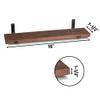 CONSDAN Floating Shelf for Wall Mounted Book Shelf Hanging Shelves Floating Bookshelf for Bedroom, Bathroom, Living Room, Kitchen USA Grown Solid Hardwood, Dark Maple 16x7.5x1.5 in view 3
