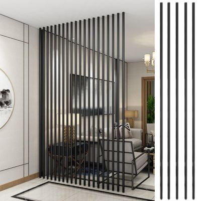 1 2 5 Pack Privacy Screens Post Bedroom Office Rooms Separation, Freestanding Standing Metal Room Deviders/ Black Wall Divier Decor Tall 240 220 200 180 160 140 120 100 Cm(5 pcs,125cm/49.2in/4.1ft)