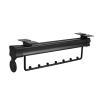 ARTSZY Pull Out Closet Rod, Adjustable Sliding Wardrobes Rack, Telescopic Closet Hanging Organizer Bracket, Metal Valet Rod with Sliding Rail, Black(41-81cm/16.1-31.8in) view 2