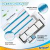 KEEPOW Reusable Mop Replacement Pads, Mop Pads Refills Compatible with Shark Vac Mop VM252 VM200 VC205 VM250 /QM250 VM190 VM200P12, Hardwood Floor Mop Pad with Upgraded Dirt Chamber (1+2+3 Pads) view 4