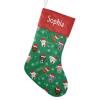 CUXWEOT Pitbull Santa Paws Snowflake Christmas Stockings Personalized Name Text Custom Xmas Holiday Pup Dog Gift Decor 17.52 x 7.87 Inch view 2