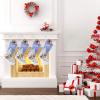 CUXWEOT Schnauzer Yorkie Snowflake Christmas Stockings Personalized with Name Custom Xmas Family Holiday Festive Gift Decor 17.52 x 7.87 Inch view 3