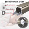 LIGUOYI Ceiling Curtain Track Rail 6.5-16.4 19.7 Ft Track Curtains Wall Mount Track Kit with Hooks and Pulleys, Curtain Rails Silent Sliding for Living, Bed, Bath Room view 2