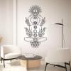 Metal Wall Art, Chakra Wall Art, Sun Metal Wall Art, Metal Moon Wall Decor, Geometric Metal Wall Art, Yoga Wall Decor, Spiritual Wall Art, Home Decor, Metal Wall Decor (Black, 29"x15"|76x40cm) view 1