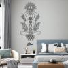 Metal Wall Art, Chakra Wall Art, Sun Metal Wall Art, Metal Moon Wall Decor, Geometric Metal Wall Art, Yoga Wall Decor, Spiritual Wall Art, Home Decor, Metal Wall Decor (Black, 29"x15"|76x40cm) view 4