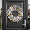 36cm Christmas Wreath, Artificial Decoration Wreath for Front Door Wall Window Indoor Outdoor Christmas Decorations view 4
