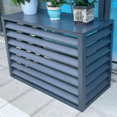 Aluminum Air Conditioner and Heat Pump Cover , Mini Split Air Conditioner Cover for Outside Units , Full Winter Outdoor Protection , outer materia , Suitable for indoor and outdoor ( Color : Gray flat