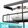 Aitatty Over the Door Shower Caddy Hanging: Black Rustproof Shower Organizer over the Door - No Drilling Bathroom Rack for Inside view 2