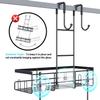 Aitatty Over the Door Shower Caddy Hanging: Black Rustproof Shower Organizer over the Door - No Drilling Bathroom Rack for Inside view 3