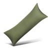 100% Cotton Body Pillow Case Cover with Zipper, Wrinkle-Free, Super Soft Pillowcase, Breathable Long Pillow Protector, 21" x 54", Green view 1