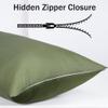 100% Cotton Body Pillow Case Cover with Zipper, Wrinkle-Free, Super Soft Pillowcase, Breathable Long Pillow Protector, 21" x 54", Green view 3