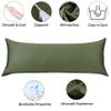100% Cotton Body Pillow Case Cover with Zipper, Wrinkle-Free, Super Soft Pillowcase, Breathable Long Pillow Protector, 21" x 54", Green view 4