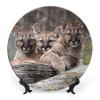 Animal Lion Baby Decorative Plate, Ceramic Wall Decor Plate, Decorative Plate W/Stand, Home Decoration Round Display Plate, Porcelain Ornament Wall Art, Housewarming Gift, 6" view 1