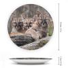 Animal Lion Baby Decorative Plate, Ceramic Wall Decor Plate, Decorative Plate W/Stand, Home Decoration Round Display Plate, Porcelain Ornament Wall Art, Housewarming Gift, 6" view 2