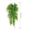 2PCS Artificial Hanging Plants Fern, Plastic Green Fake Wall Hanging Ferns Plants, Artificial Greenery Plant Greenery Vines for Garden Wedding Decoration view 2