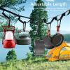Camping Clothesline , Campsite Storage Strap , Extendable Camping Clothesline , Clothesline Hanging Gear for Tent Campers Car Camping Garden Supplies Family RV Trailer Hanging Gear view 3