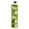Children's Bookshelf Organiser Creative Rotating Bookshelf Round Floor Bookshelf Multi-Layer Shelf Height Adjustable Multifunctional Storage Rack Double-Layer Three-Layer Five-Layer ( Color : Green , view 1