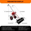 Gas Power Sweeper,43CC 2 Stroke Gas Powered Lawn Sweeper Handheld Walk Behind Power Sweeper,Outdoor Gasoline Power Broom Sweeper Snow Brush Sweeper for Driveway Walkway Park view 4