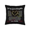 Christmas Birthday Gift For Granddaughter To My Granddaughter I Want You to Believe Deep in Your Heart Throw Pillow, 16x16, Multicolor view 1