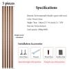 Wall Partition Room Divider Floor to Ceiling Wooden Slats - 2ft/3ft/4ft/5ft/6ft/7ft/8ft Tall Screen Partition Post Living Room Simple Modern Entrance Restaurant Office Hollow Decor Column ( Color : Wo view 2