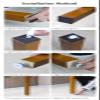 Wall Partition Room Divider Floor to Ceiling Wooden Slats - 2ft/3ft/4ft/5ft/6ft/7ft/8ft Tall Screen Partition Post Living Room Simple Modern Entrance Restaurant Office Hollow Decor Column ( Color : Wo view 4