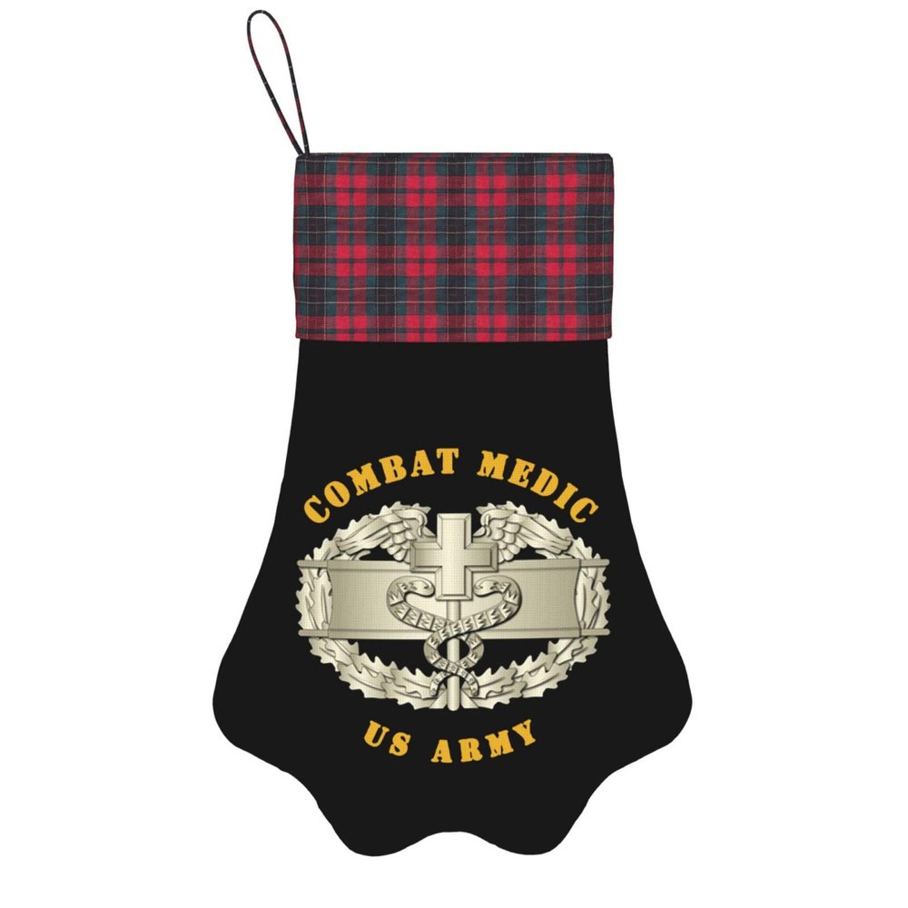 US Combat Medic Veteran Adorable Dog Paw Shaped Christmas Stockings