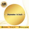 100 Pieces Gold Paper Placemats Round Disposable Glitter Table Mats Mirror Foil Decorative Place Mats for Wedding Holiday Party Christmas Dining Table Decor view 2