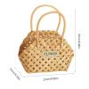 yungluner Woven Wood Flower Basket Hand-Held, Lightweight, Non-Toxic, Suitable for Weddings, Home Decor, Storage, and Mobility view 4