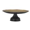 Black/Gold Aluminum Round Tray on Stand by A & B Home 49896 view 1