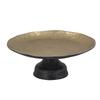Black/Gold Aluminum Round Tray on Stand by A & B Home 49896 view 2