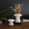 Set of Two Organic White Ceramic VASES - Jelly Fish view 1