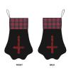 Demonic Inverted Cross Adorable Dog Paw Shaped Christmas Stockings view 3