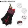 Demonic Inverted Cross Adorable Dog Paw Shaped Christmas Stockings view 4